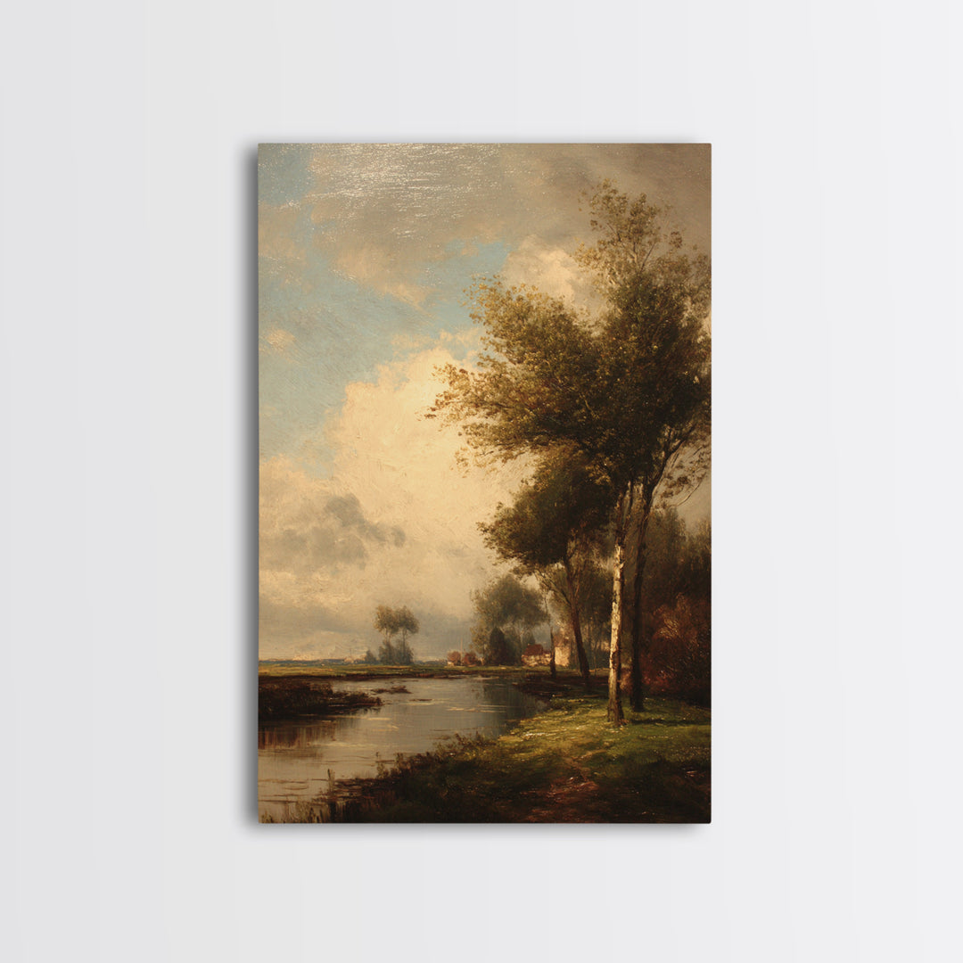 Classic Oil Painted Landscape Canvas Print, Traditional Art, Furry Art, Living Room Decor, Fine Art, Classic, Fine Art Print, TRA-2x3-81