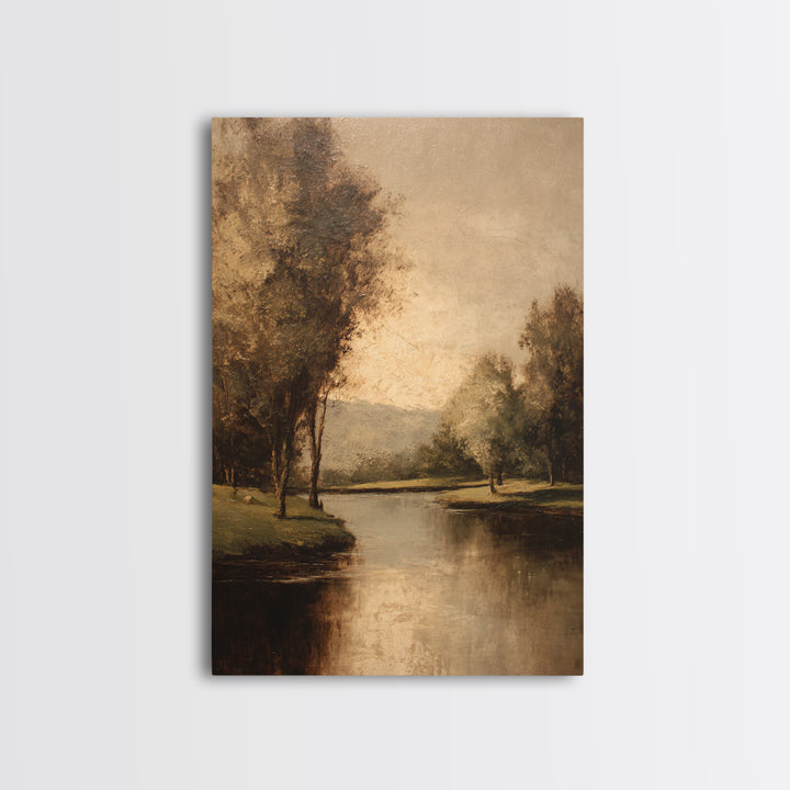 Classic Oil Painted Landscape Canvas Print, Traditional Art, Art Commission, Living Room Decor, Classic, Watercolor Art, TRA-2x3-9
