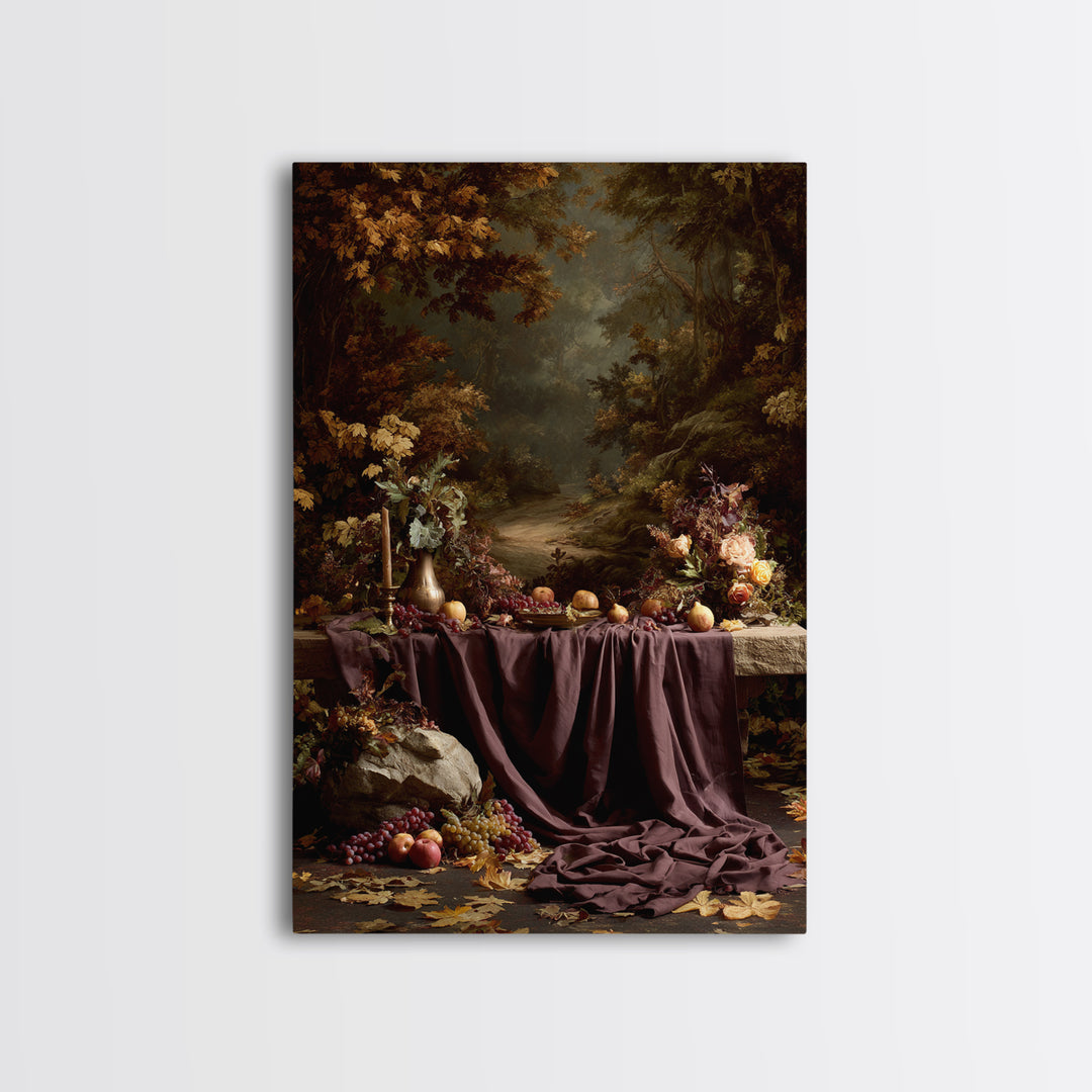 Autumn Forest Road Canvas Print, Traditional Art, Japanese Art, Living Room Decor, Classic, Gallery Decor, Neutral Decor, TRA-2x3-96