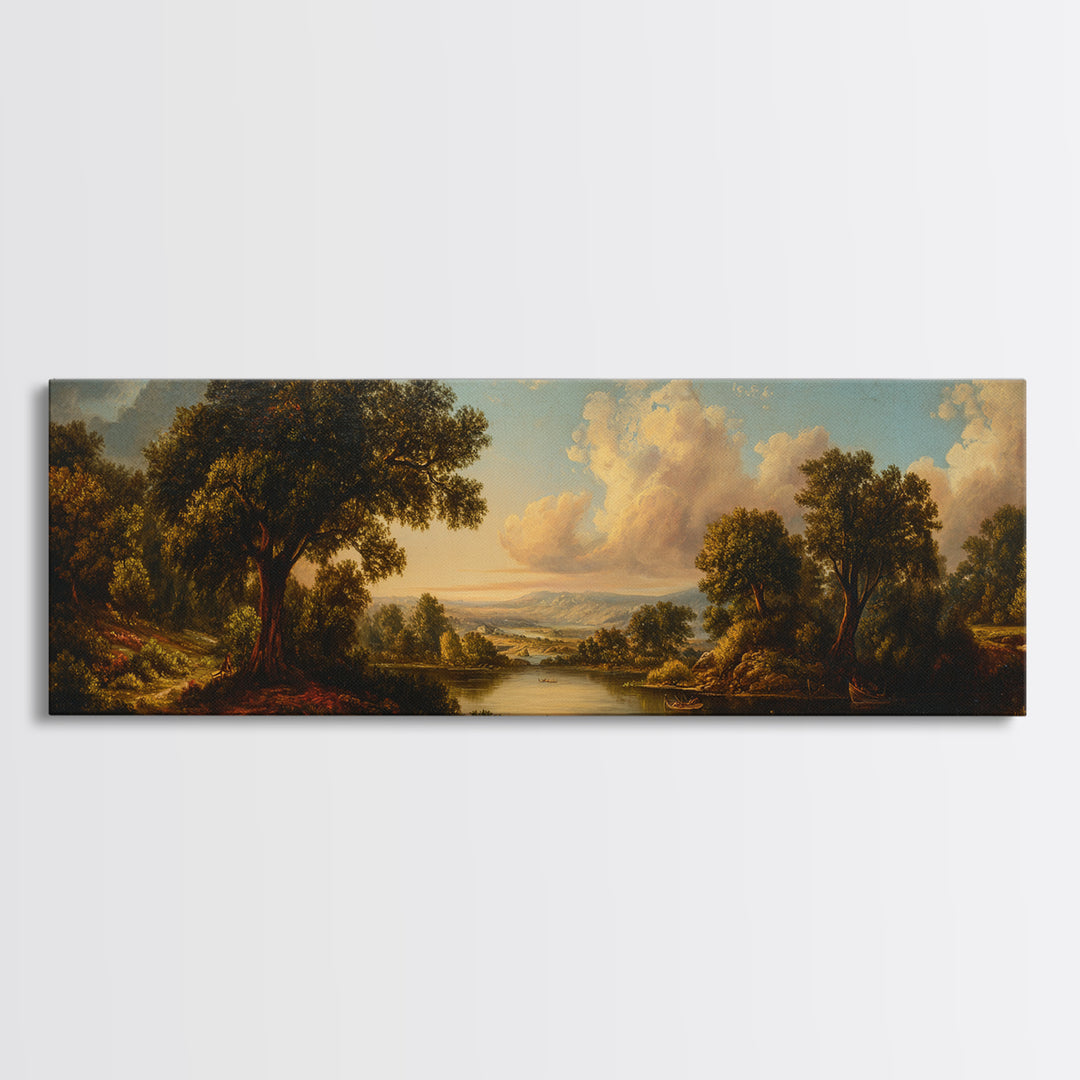 Classic Oil Painted Landscape Canvas Print, Traditional Art, Pokemon Poster, Living Room Decor, Watercolor Art, Classic, TRA-3x1-41