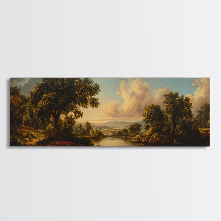 Classic Oil Painted Landscape Canvas Print, Traditional Art, Pokemon Poster, Living Room Decor, Watercolor Art, Classic, TRA-3x1-41