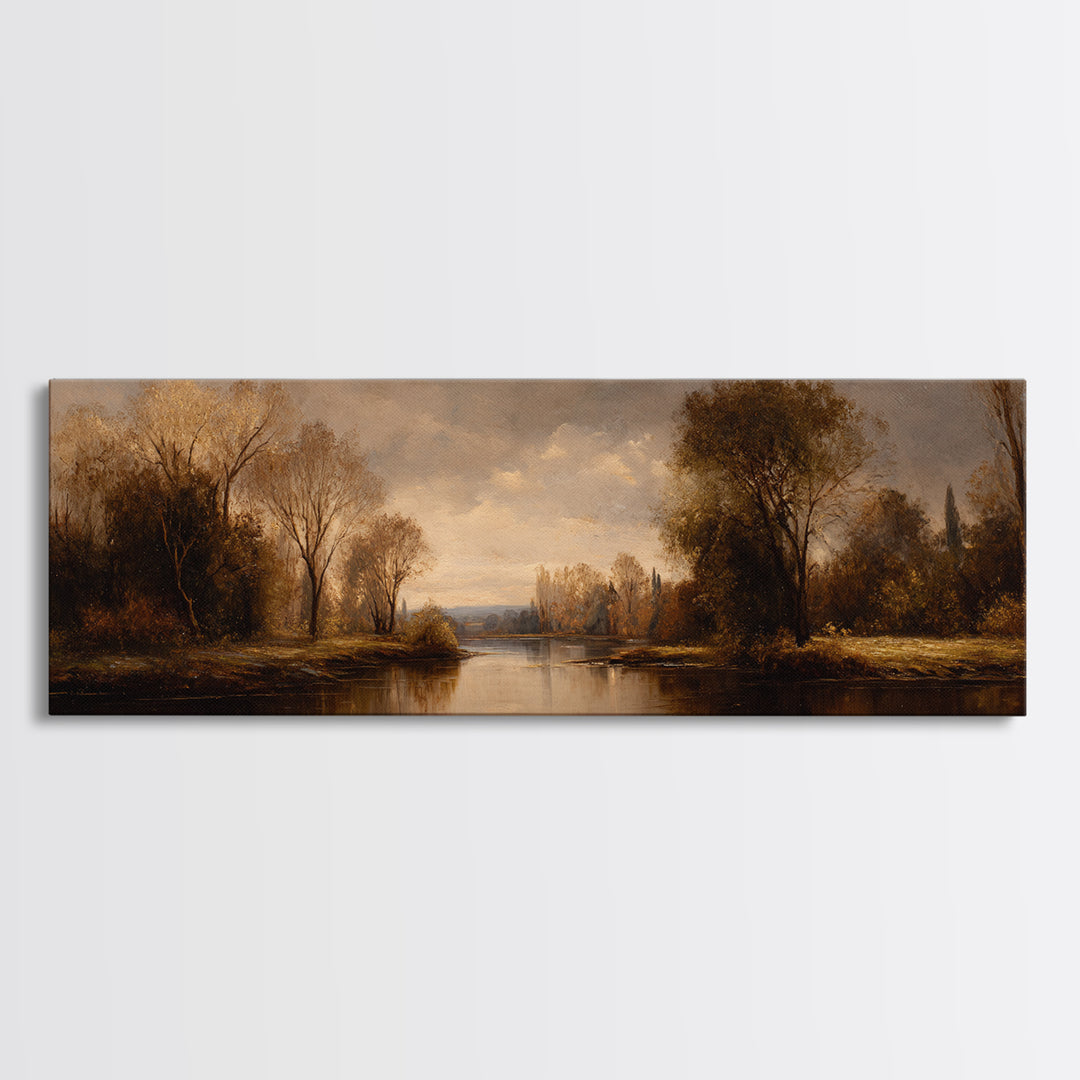 Classic Oil Painted Landscape Canvas Print, Traditional Art, Pokemon Poster, Living Room Decor, Watercolor Art, Classic, TRA-3x1-65
