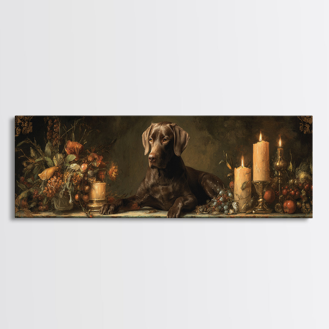 Hunting Dog Portrait Canvas Print, Traditional Art, Art, Living Room Decor, Fine Art, Classic, Printable Art, Art Commissions, TRA-3x1-76