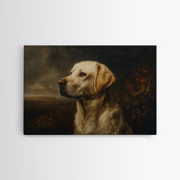 Hunting Dog Portrait Canvas Print, Traditional Art, Indian Wall Art, Living Room Decor, Fine Art, Classic, Boho Decor, TRA-3x2-16