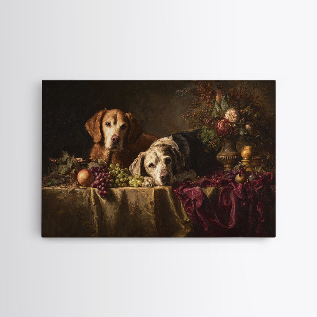 Hunting Dog Portrait Canvas Print, Traditional Art, Art, Living Room Decor, Fine Art, Classic, Printable Art, Art Commissions, TRA-3x2-88
