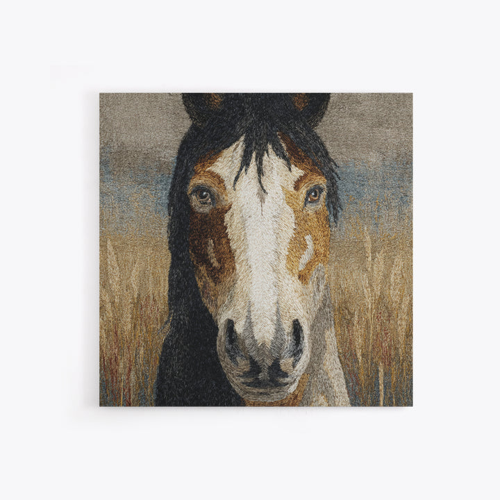 Tribal Horse Pattern Framed Canvas Print, Tribal Art, Original Abstract, Living Room Decor, Abstract Art, Tribal, Wall Art, TRI-1x1-42