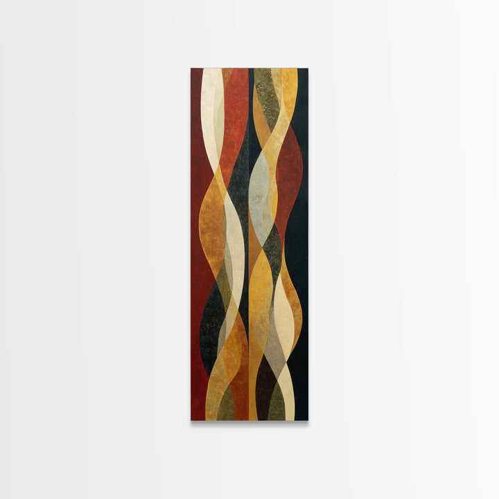 Abstract Drum Circle Suggested Through Repeated Forms Framed Canvas Print, Tribal Art, Wall Art, Living Room Decor, TRI-1x3-66