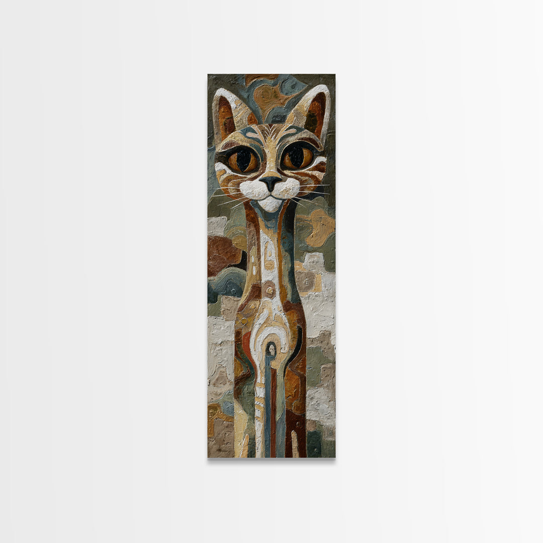 Stylized Animal Totem Canvas Print, Tribal Art, Modern Decor, Living Room Decor, Fine Art, Tribal, Wall Decor, TRI-1x3-88