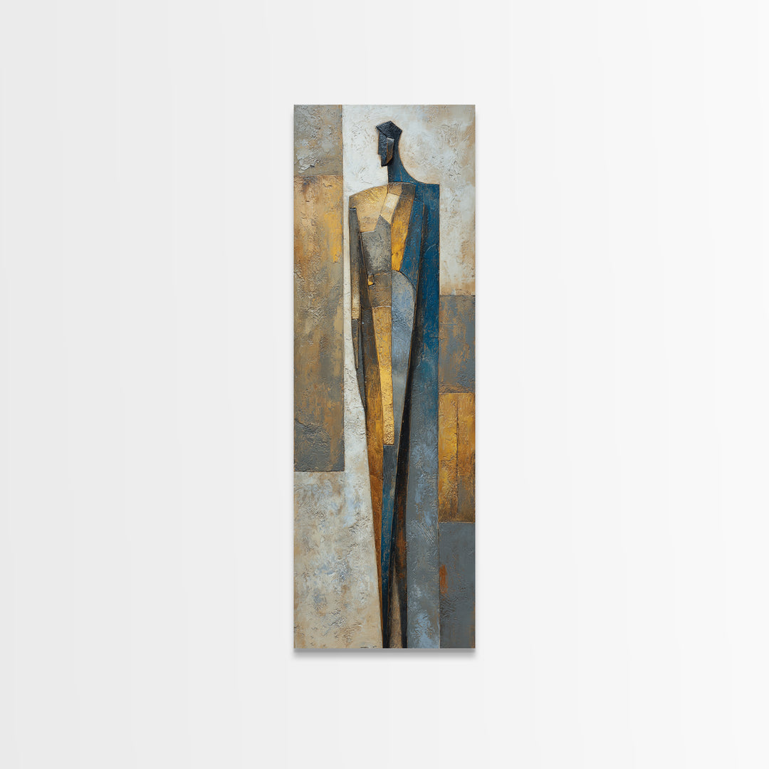 Carved Wood Figure Canvas Print, Tribal Art, Home Decor, Living Room Decor, Fine Art, Tribal, African Art, African Wall Art, TRI-1x3-9