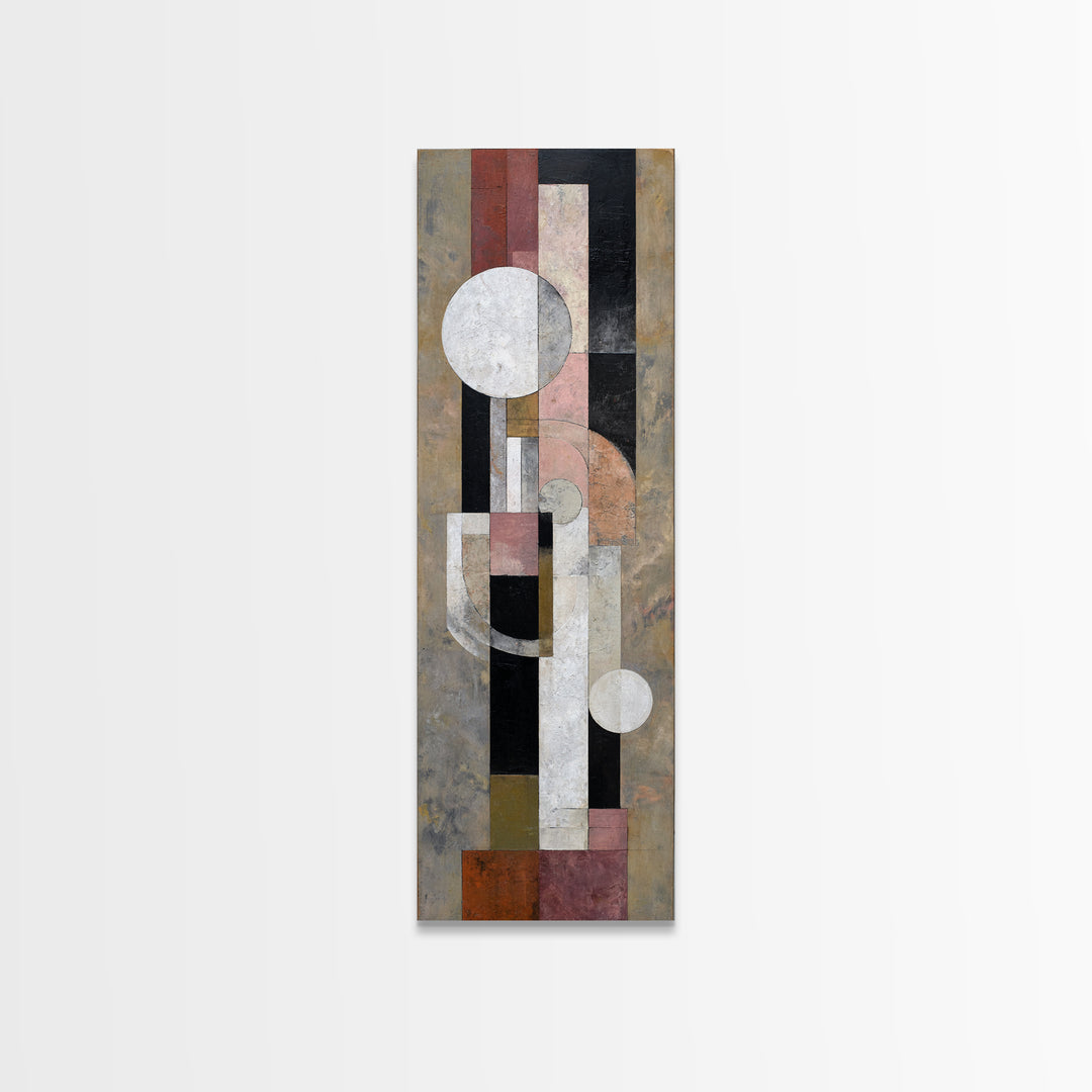 Abstract Drum Circle Suggested Through Repeated Forms Canvas Print, Tribal Art, Original Art, Living Room Decor, Abstract Art, TRI-1x3-90