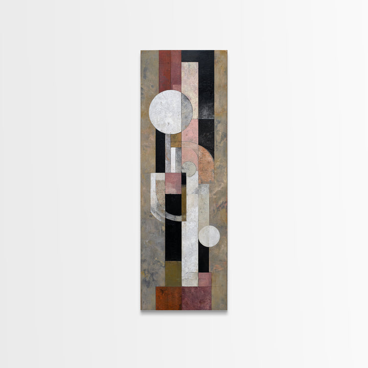 Abstract Drum Circle Suggested Through Repeated Forms Canvas Print, Tribal Art, Original Art, Living Room Decor, Abstract Art, TRI-1x3-90