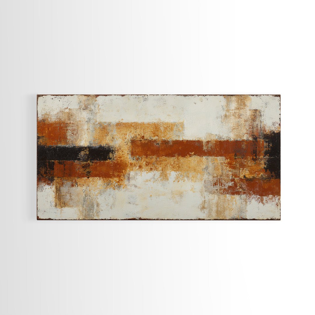 Abstract Drum Circle Suggested Through Repeated Forms Framed Canvas Print, Tribal Art, Living Room Decor, Fine Art, Tribal, TRI-2x1-50