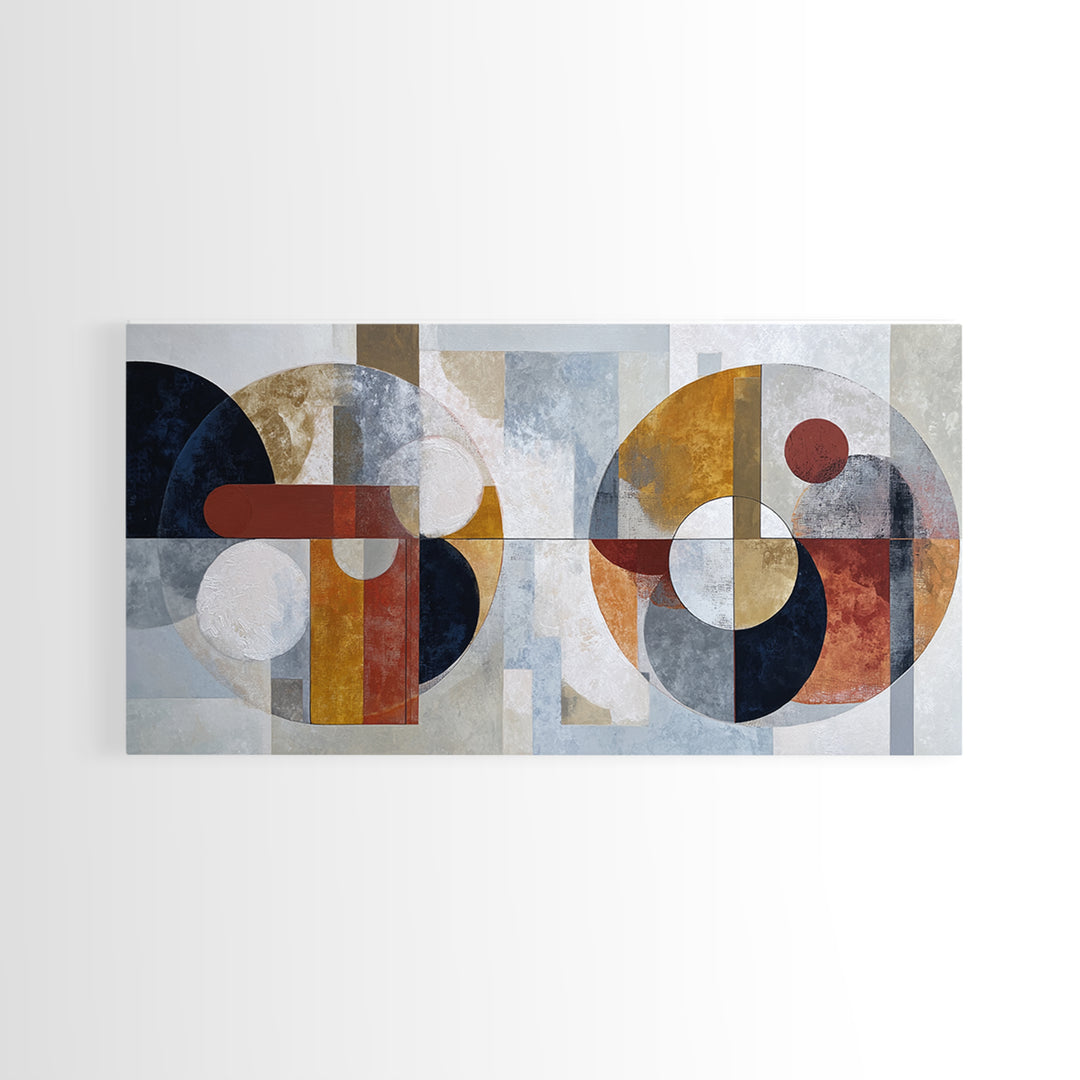 Abstract Drum Circle Suggested Through Repeated Forms Canvas Print, Tribal Art, African Art, Living Room Decor, Abstract Art, TRI-2x1-98