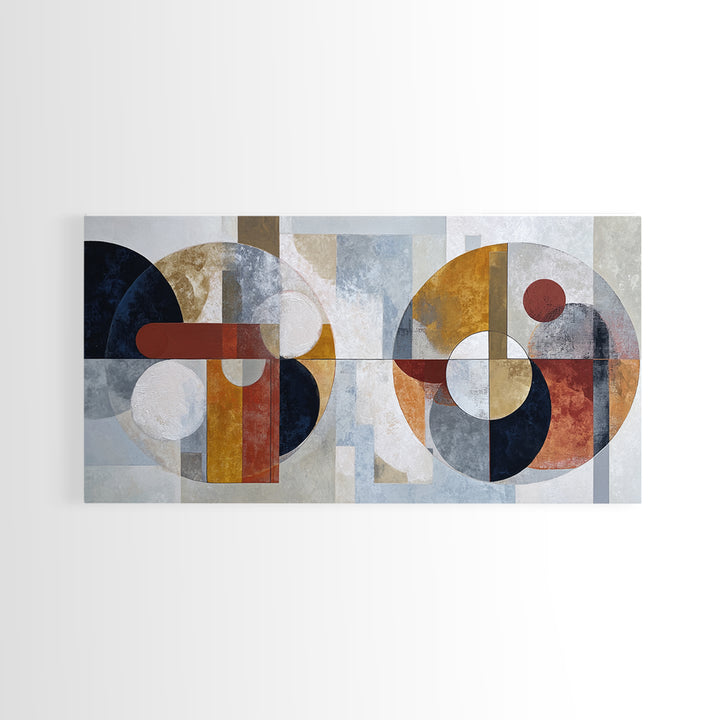 Abstract Drum Circle Suggested Through Repeated Forms Canvas Print, Tribal Art, African Art, Living Room Decor, Abstract Art, TRI-2x1-98