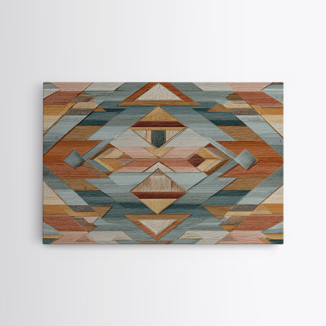 Desert Rhythm Pattern Framed Canvas Print, Tribal Art, Gallery Wall Art, Living Room Decor, Fine Art, Tribal, Minimalist Decor, TRI-3x2-2