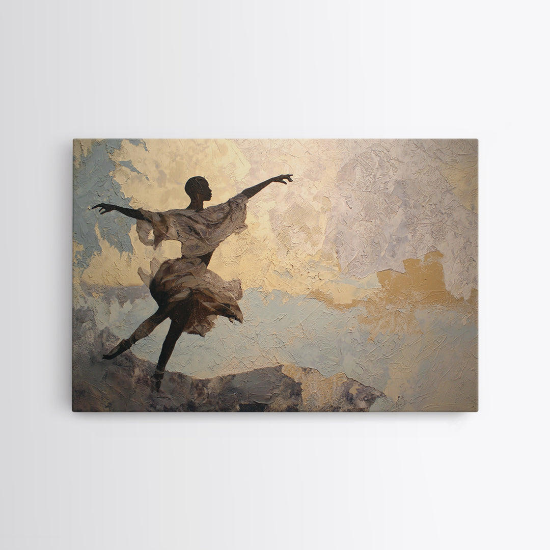 Ceremonial Dancer Silhouette Framed Canvas Print, Tribal Art, Abstract Print, Living Room Decor, Abstract Art, Tribal, TRI-3x2-7