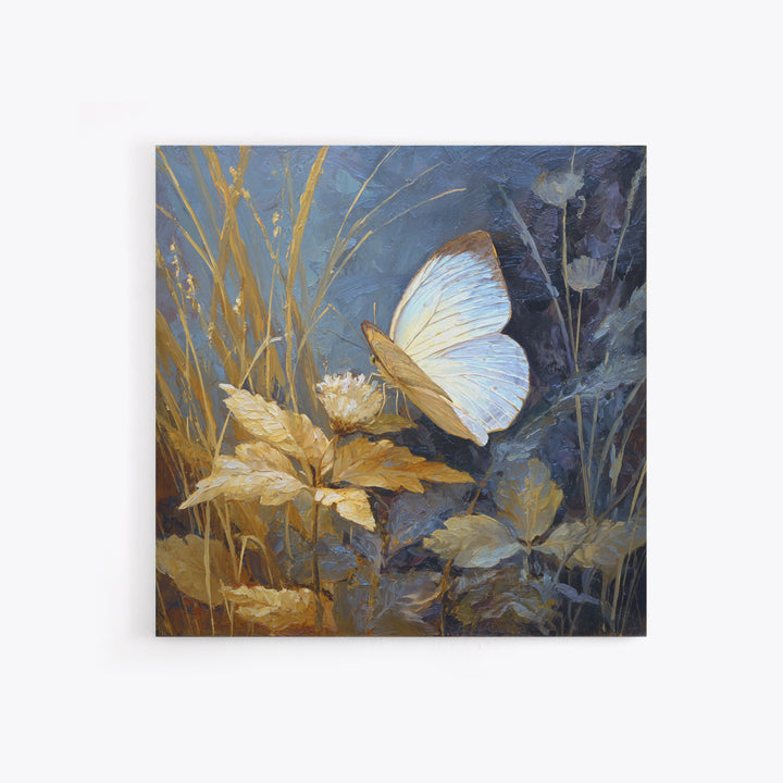 Tropical Butterfly and Flower Study Canvas Print, Tropical Art, Digital Print, Living Room Decor, Tropic, Downloadable Prints, TRO-1x1-23