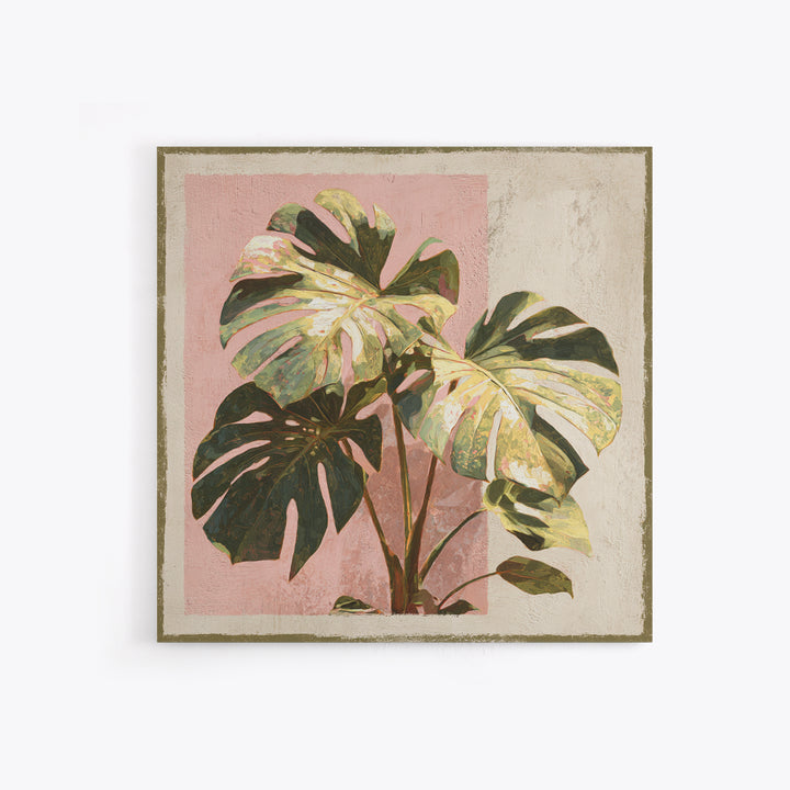 Lush Monstera Leaves Canvas Print, Tropical Art, Room Decor, Living Room Decor, Fine Art, Tropic, Printable, Printable Wall Art, TRO-1x1-25