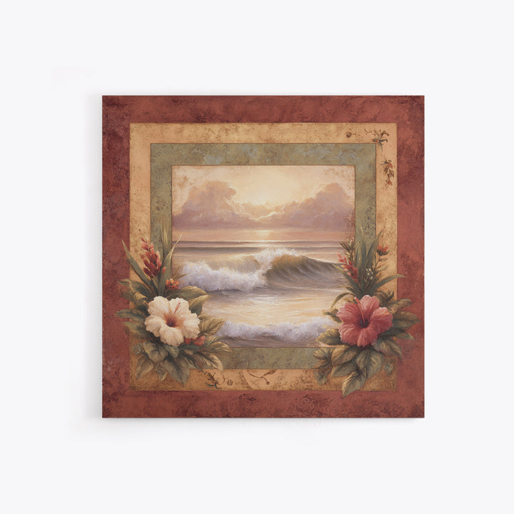 Sunset Surf Scene Canvas Print, Tropical Art, Modern Decor, Living Room Decor, Fine Art, Tropic, Wall Decor, Digital Prints, TRO-1x1-94