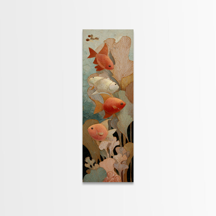 Tropical Fish over Coral Reef Canvas Print, Tropical Art, Oversized Wall Art, Living Room Decor, Fine Art, Tropic, Beach Print, TRO-1x3-23