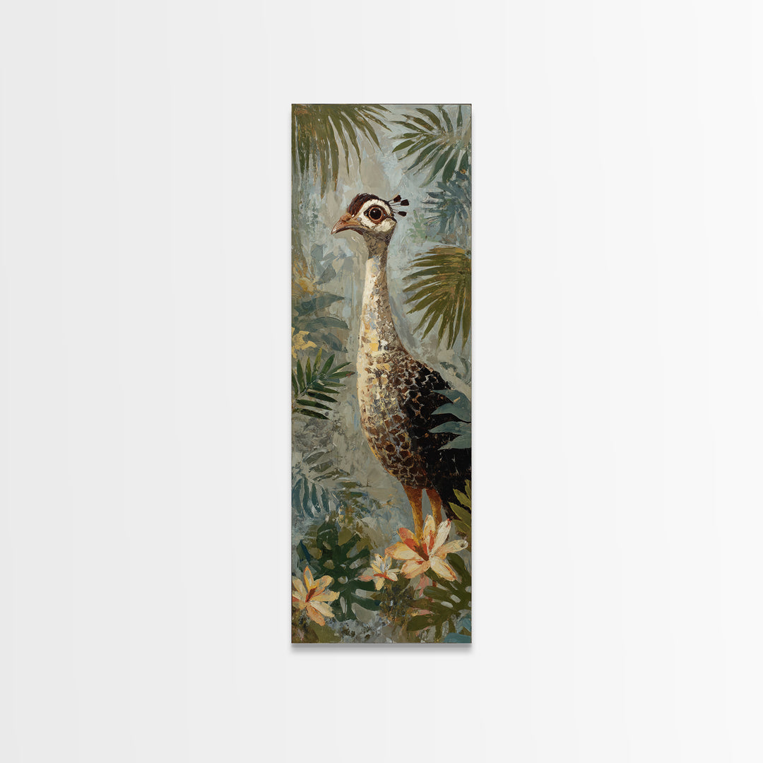 Colorful Jungle Bird Pattern Canvas Print, Tropical Art, Set of 3 Prints, Living Room Decor, Fine Art, Tropic, Botanical Art, TRO-1x3-56
