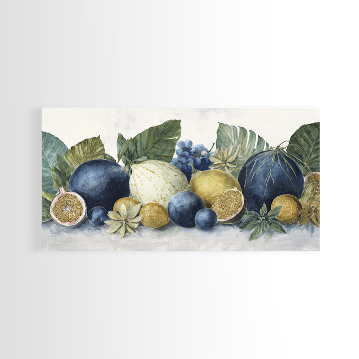 Tropical Fruit Market Arrangement Framed Canvas Print, Tropical Art, Coastal Decor, Living Room Decor, Fine Art, Tropic, TRO-2x1-11