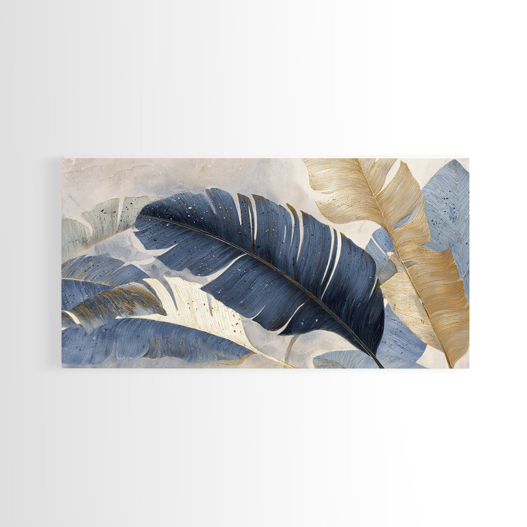 Rain Soaked Palm Leaf Closeup Canvas Print, Tropical Art, Art Print, Living Room Decor, Fine Art, Tropic, Abstract Painting, TRO-2x1-17
