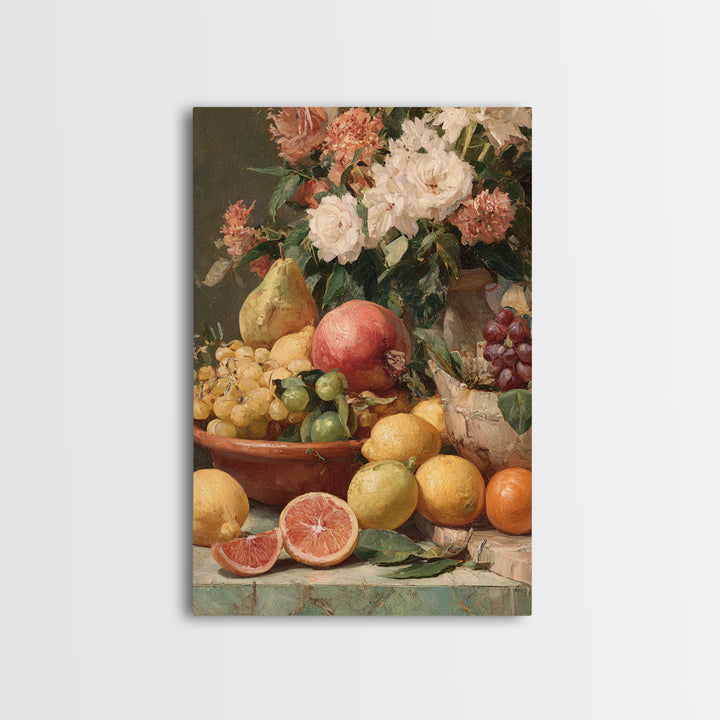Tropical Fruit Market Arrangement Canvas Print, Tropical Art, Art Print, Living Room Decor, Fine Art, Tropic, Abstract Painting, TRO-2x3-23