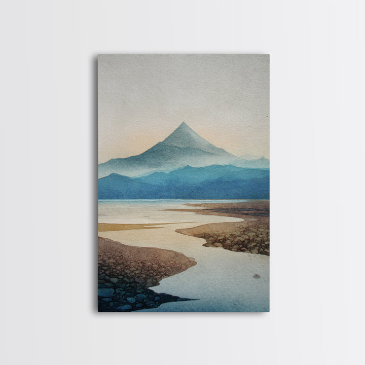 Island Volcano with Lush Foreground Canvas Print, Tropical Art, Oversized Wall Art, Living Room Decor, Fine Art, Tropic, TRO-2x3-49