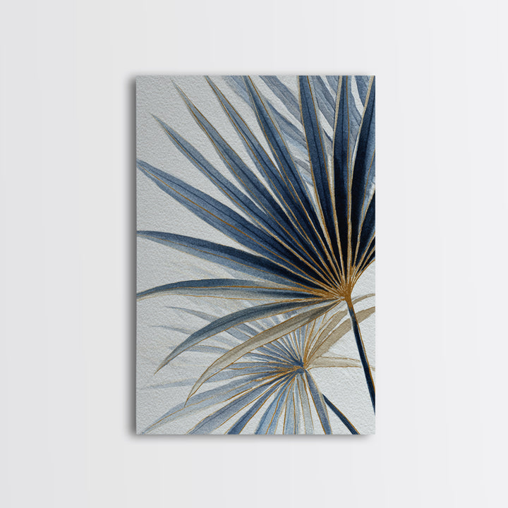 Rain Soaked Palm Leaf Closeup Canvas Print, Tropical Art, Coastal Decor, Living Room Decor, Fine Art, Tropic, Modern Decor, TRO-2x3-77