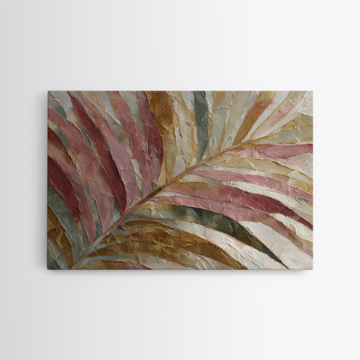 Rain Soaked Palm Leaf Closeup Canvas Print, Tropical Art, Coastal Decor, Living Room Decor, Fine Art, Tropic, Modern Decor, TRO-3x2-1