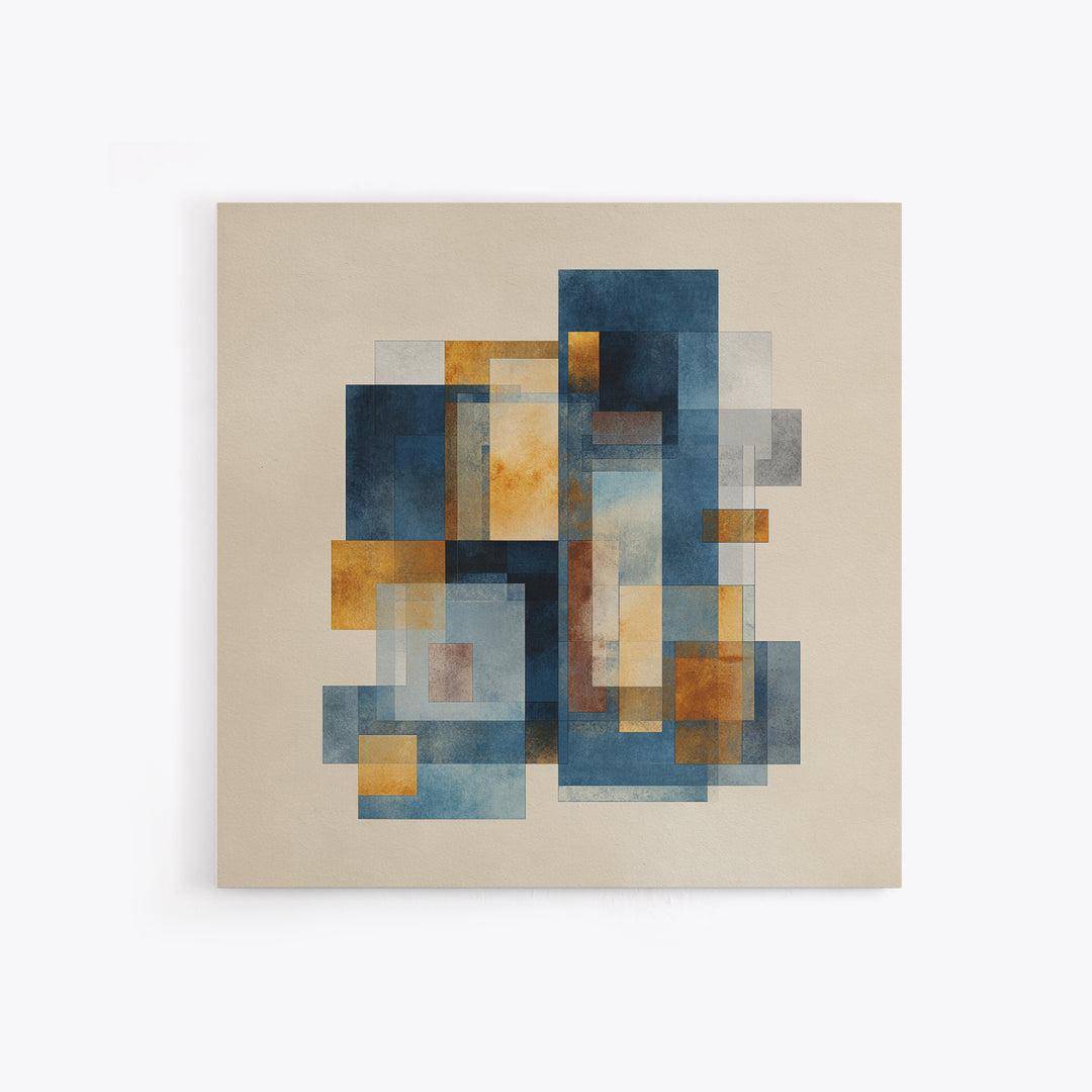 Brick Wall and Window Shadows as Geometry Canvas Print, Urban Art, Room Decor, Living Room Decor, Fine Art, Urban, Art Deco, URB-1x1-77