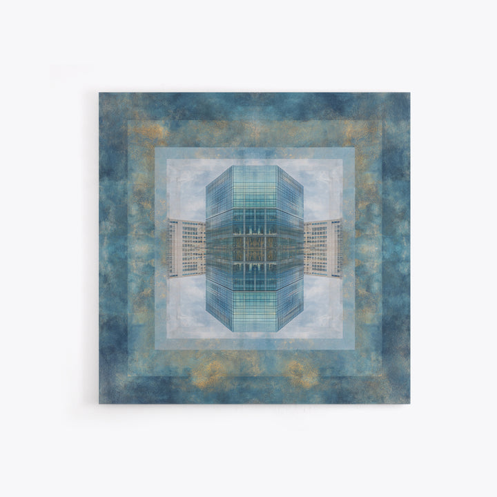 Modern Skyscraper Glass Reflections Canvas Print, Urban Art, Modern Decor, Living Room Decor, Fine Art, Urban, Home Decor, URB-1x1-86