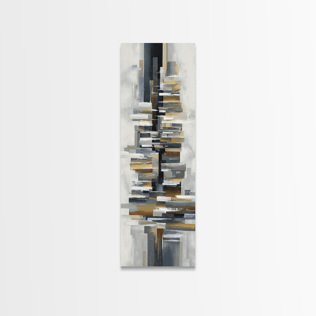 City Bridge Structure Framed Canvas Print, Urban Art, Basketball Wall Art, Living Room Decor, Fine Art, Urban, URB-1x3-70