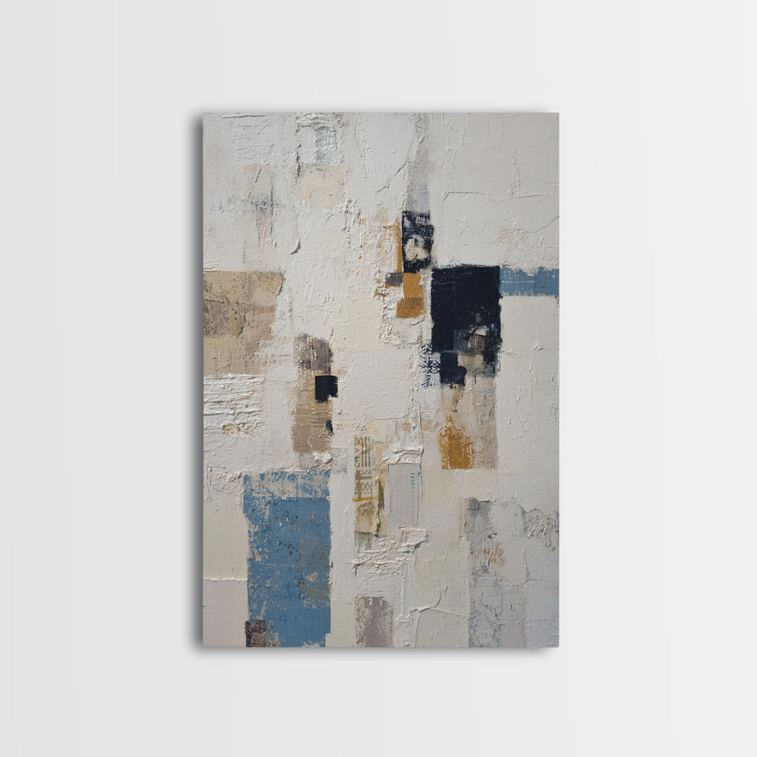 Brick Wall and Window Shadows as Geometry Framed Canvas Print, Urban Art, Wall Decor, Living Room Decor, Fine Art, Urban, URB-2x3-13