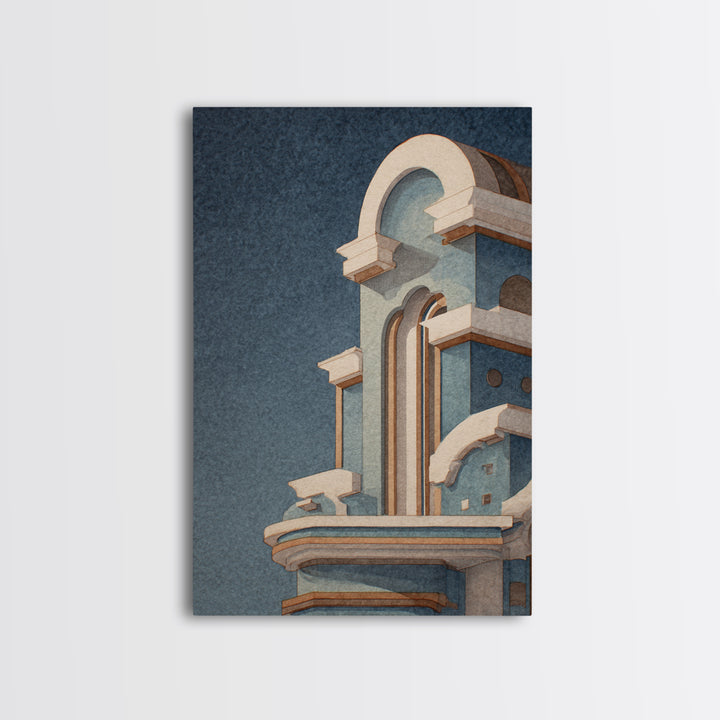 Old Theater Marquee Shapes Without Text Canvas Print, Urban Art, Digital Print, Living Room Decor, Abstract Art, Urban, URB-2x3-77
