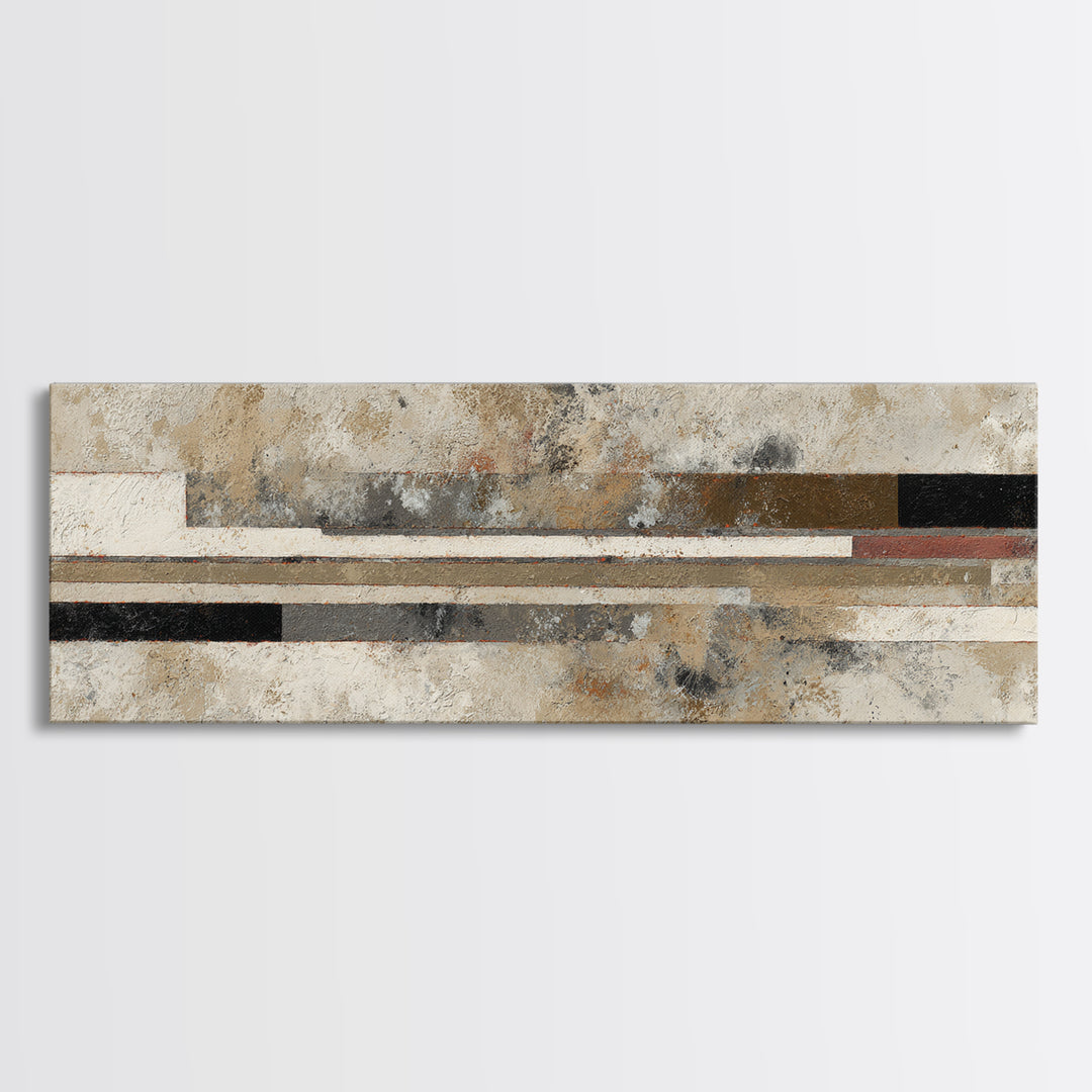 Abstract Subway Map Lines Without Labels Framed Canvas Print, Urban Art, Living Room Decor, Abstract Art, Urban, URB-3x1-68