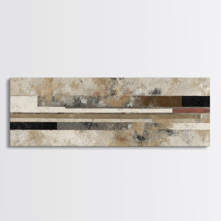 Abstract Subway Map Lines Without Labels Framed Canvas Print, Urban Art, Living Room Decor, Abstract Art, Urban, URB-3x1-68