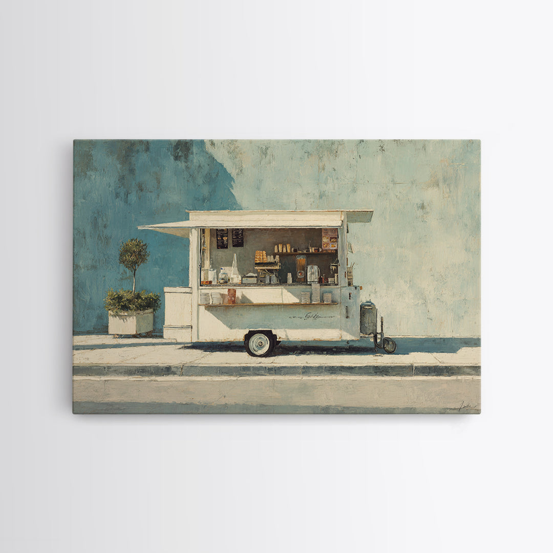 Street Food Cart Still Life Without Signage Canvas Print, Urban Art, Printable Art, Living Room Decor, Fine Art, Urban, URB-3x2-3