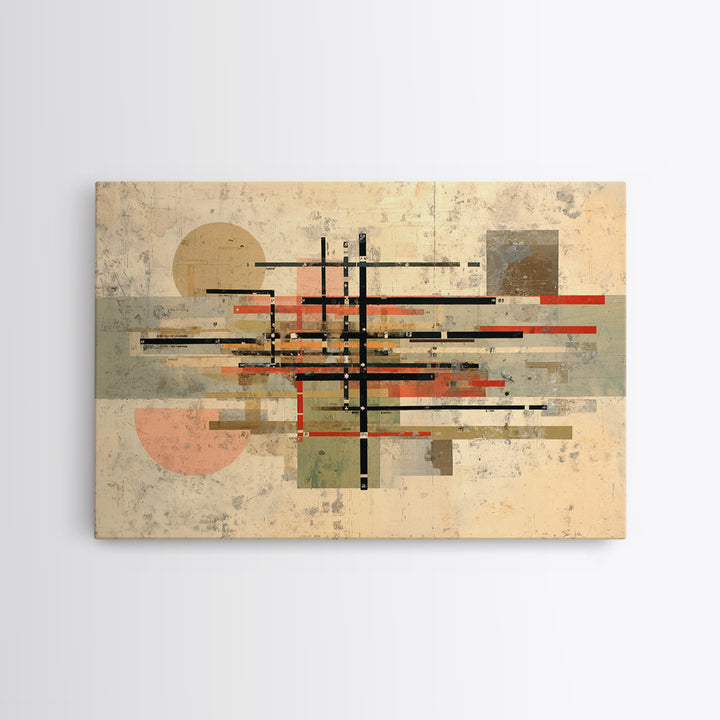 Abstract Subway Map Lines Without Labels Canvas Print, Urban Art, Queer Art, Living Room Decor, Abstract Art, Urban, URB-3x2-56