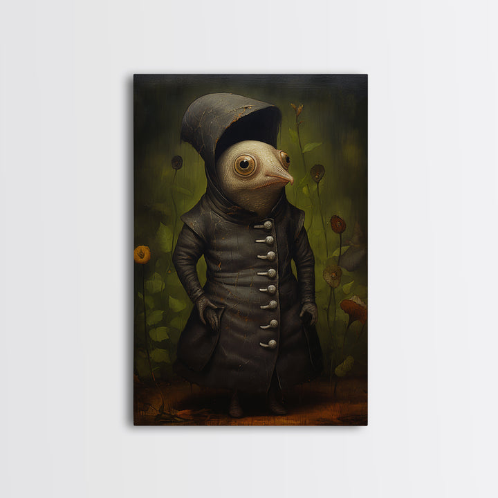 Snail Botanist, Victorian Animal Portrait, Halloween Art, Gothic Whimsy Decor, Anthropomorphic Costume Art