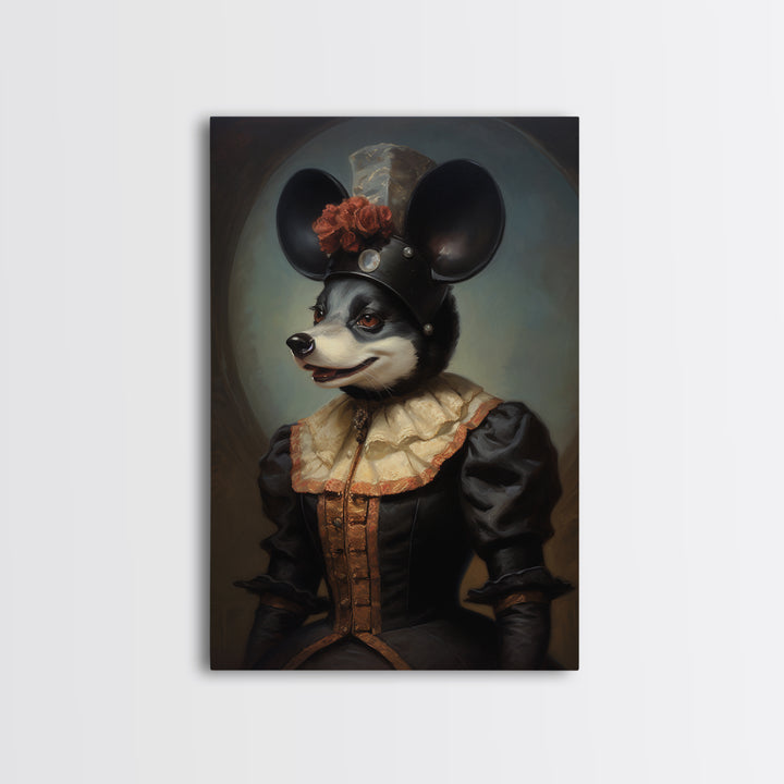 Orca Baroness, Victorian Animal Portrait, Halloween Art, Gothic Whimsy Decor, Anthropomorphic Costume Art