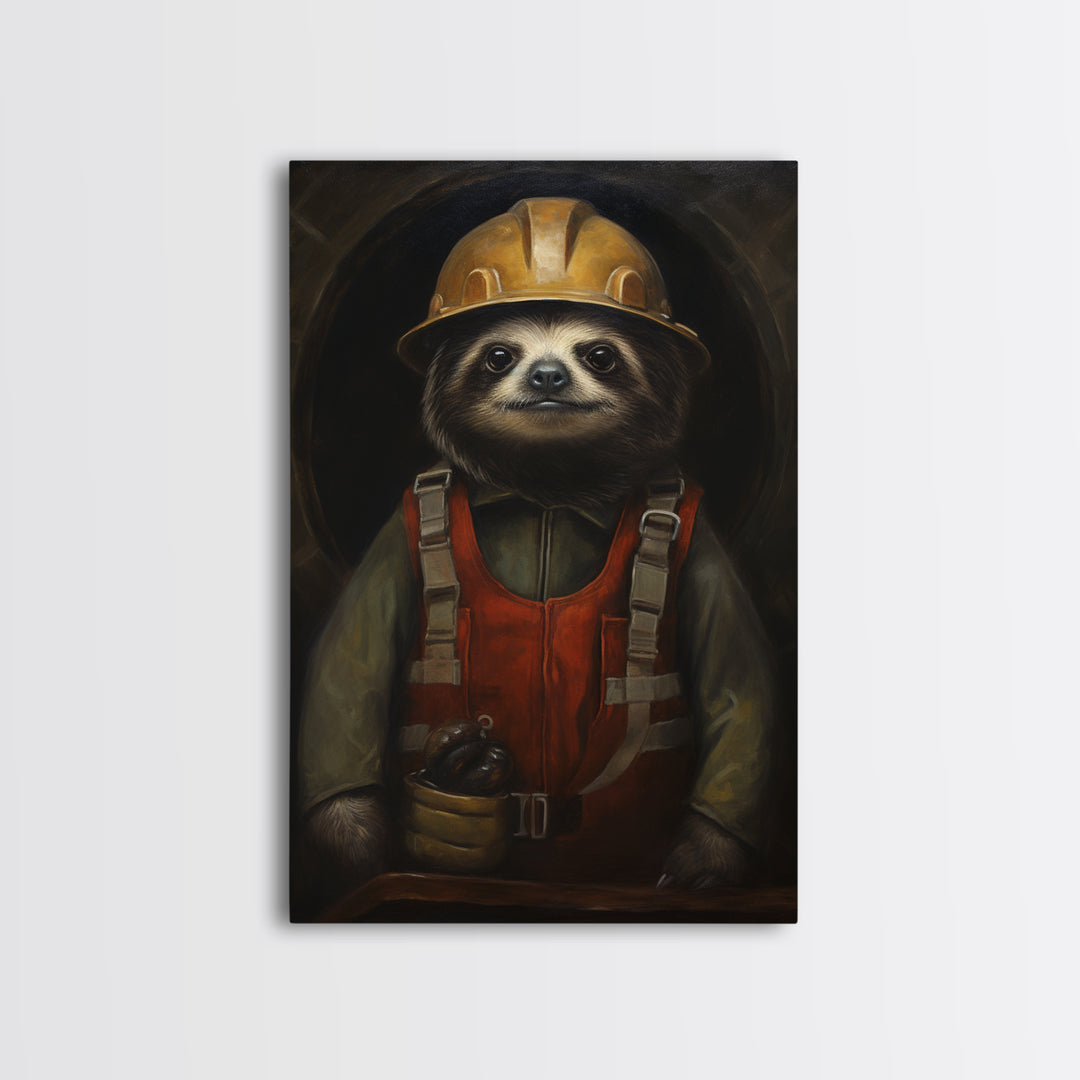 Beaver Engineer, Victorian Animal Portrait, Halloween Art, Gothic Whimsy Decor, Anthropomorphic Costume Art