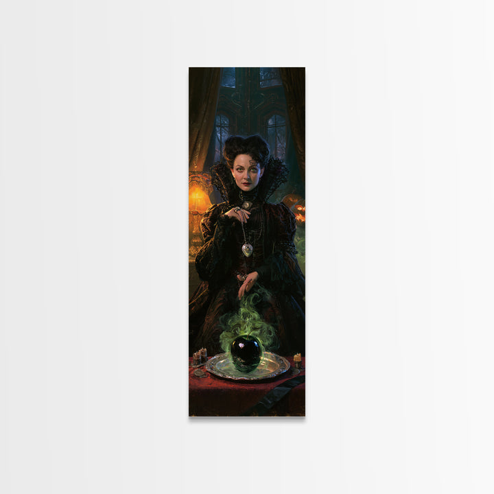 The Poisoned Apple, Victorian Horror Portrait, Tall Narrow Wall Art, Canvas Print, Gothic Wall Decor, Halloween Portrait Art