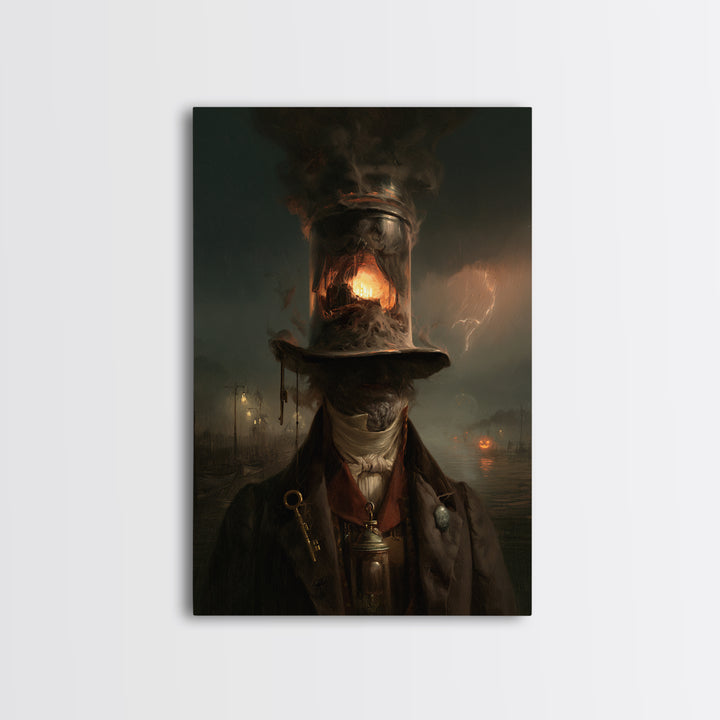 The Dream Eater, Dark Academia Wall Art, Vertical Wall Art, Canvas Print, Gothic Wall Decor, Halloween Portrait Art, Halloween Wall Art
