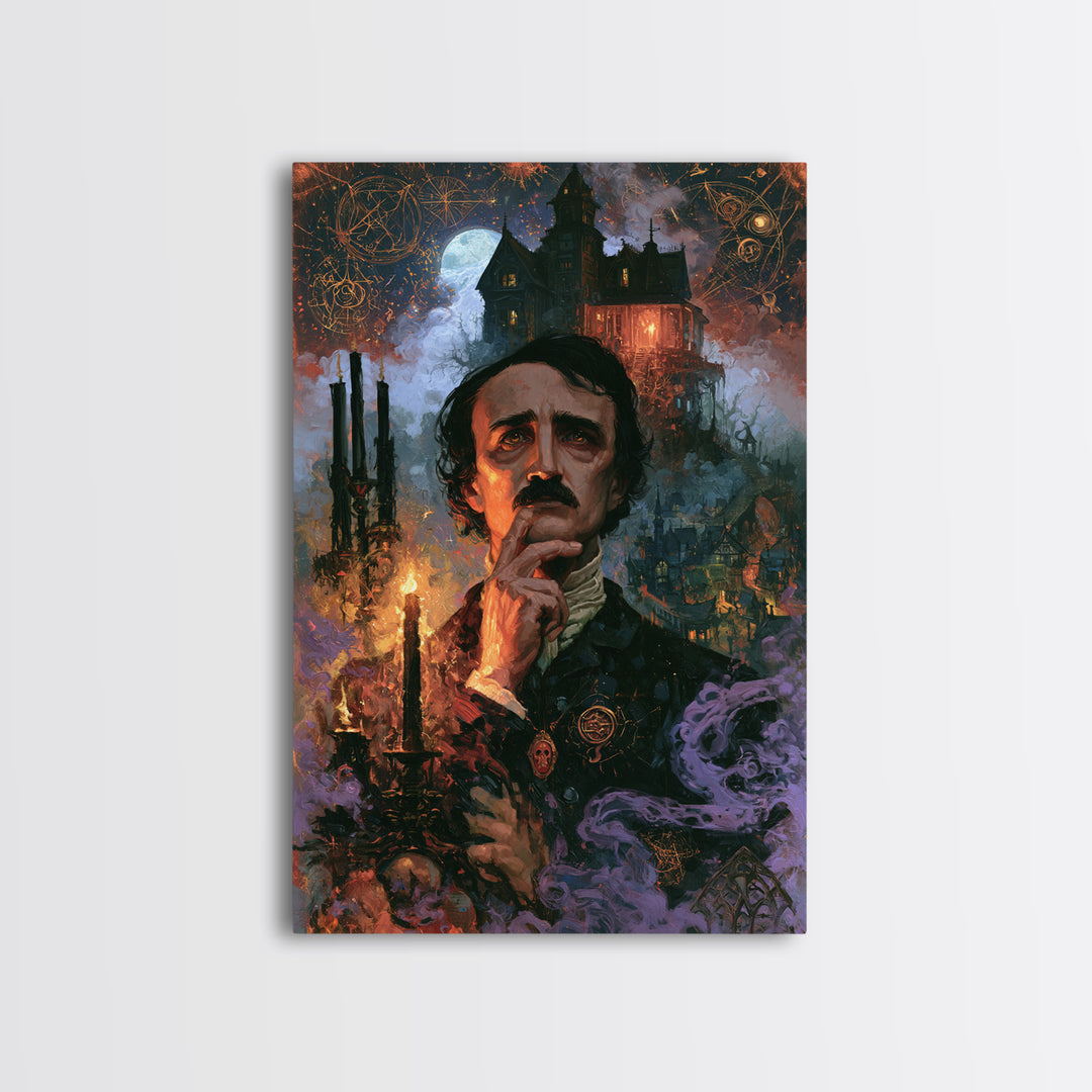 The Last House At The World'S Edge, Macabre Victorian Decor, Vertical Wall Art, Canvas Print, Gothic Wall Decor, Halloween Portrait Art