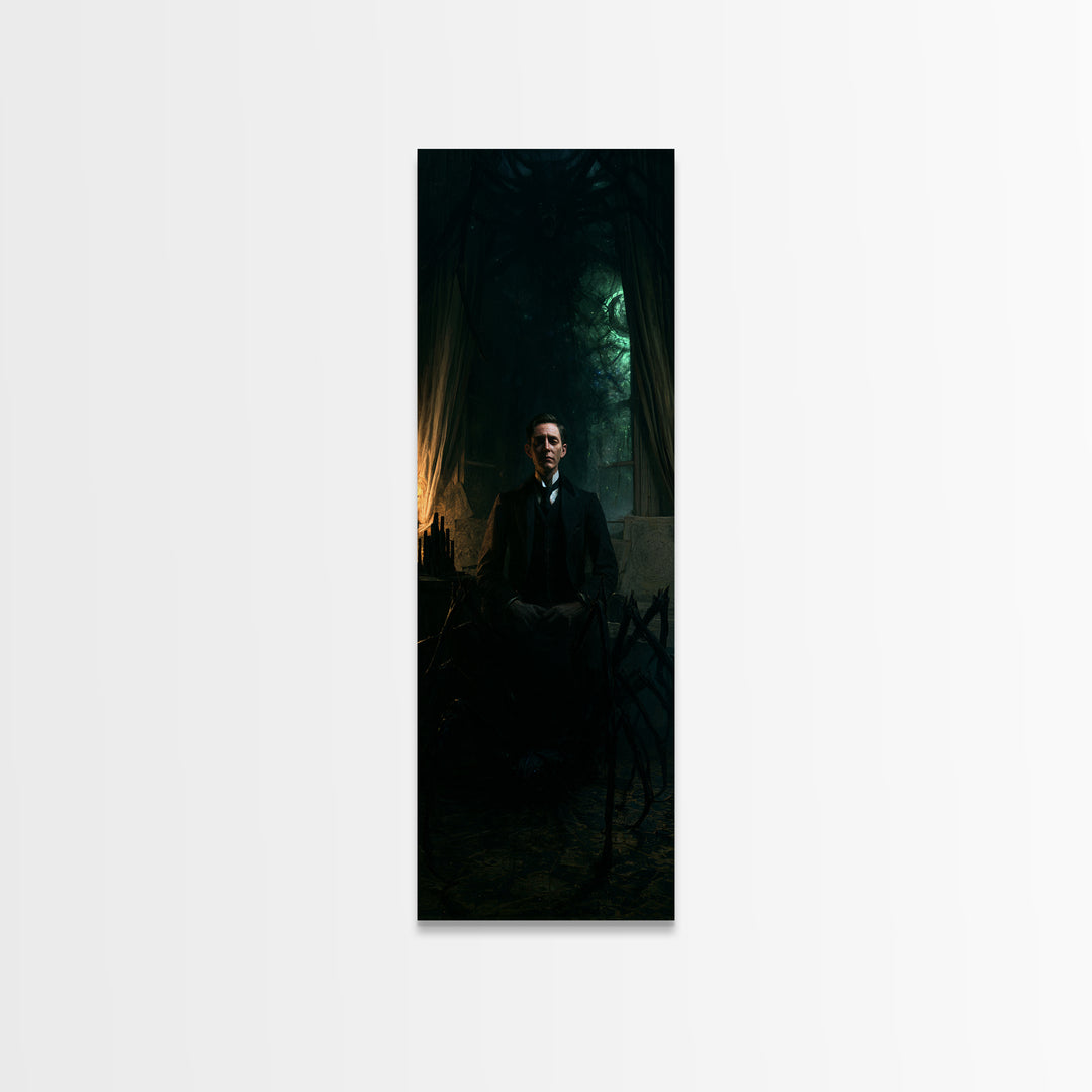 The Crawler Beneath The Floor Of Stars, Dark Academia Wall Art, Tall Narrow Wall Art, Canvas Print, Gothic Wall Decor, Halloween Wall Art