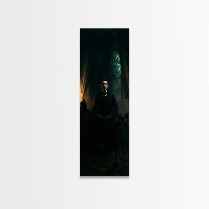 The Crawler Beneath The Floor Of Stars, Dark Academia Wall Art, Tall Narrow Wall Art, Canvas Print, Gothic Wall Decor, Halloween Wall Art
