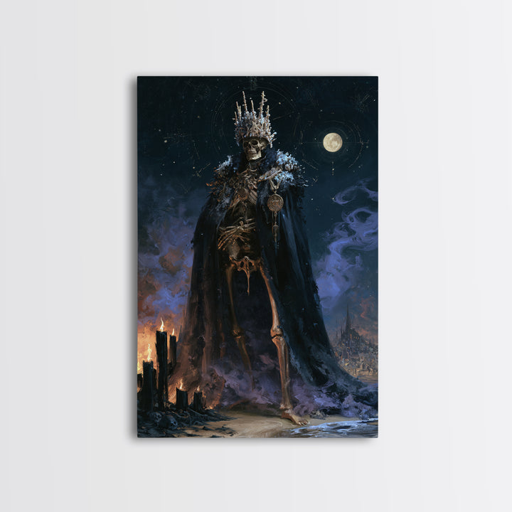 The Salt King Of The Black Shore, Lovecraftian Portrait Art, Vertical Wall Art, Canvas Print, Gothic Wall Decor, Halloween Portrait Art