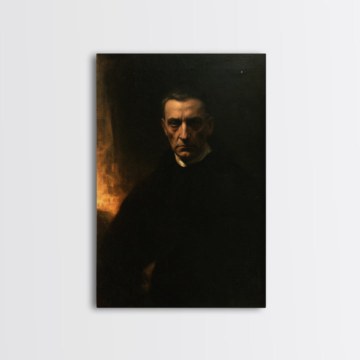 The Cloister Phantom, Victorian Phantom Portrait, Vertical Canvas Print, Macabre Home Decor, Gothic Wall Decor, Classic Monster Art